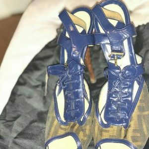 🎉SALE🎉Fendi Ankle Strap Peep Toe Sandals